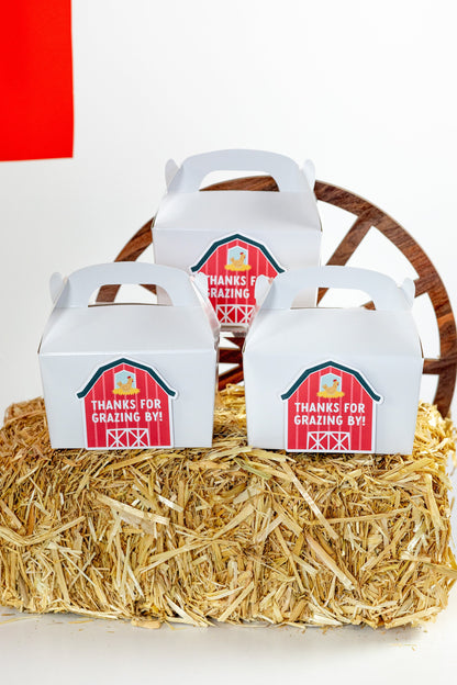 Farm Party Sticker Gift Tags